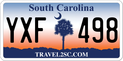 SC license plate YXF498