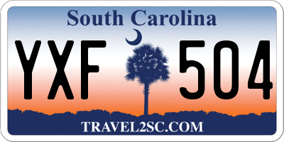 SC license plate YXF504