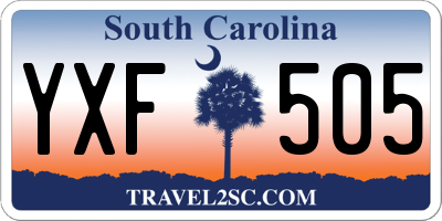 SC license plate YXF505
