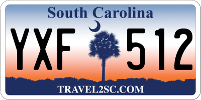 SC license plate YXF512