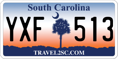 SC license plate YXF513
