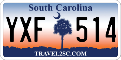 SC license plate YXF514