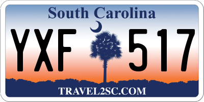 SC license plate YXF517