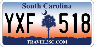 SC license plate YXF518