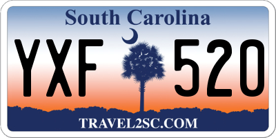 SC license plate YXF520