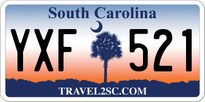 SC license plate YXF521