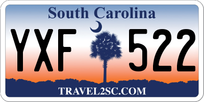 SC license plate YXF522