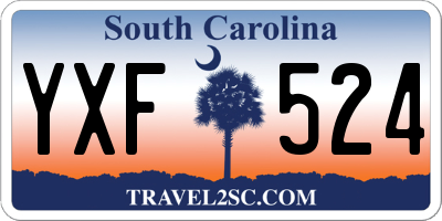 SC license plate YXF524