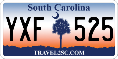 SC license plate YXF525