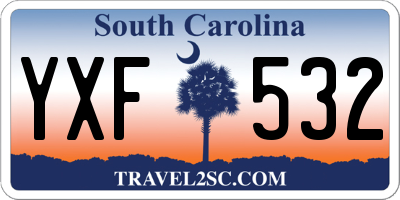 SC license plate YXF532