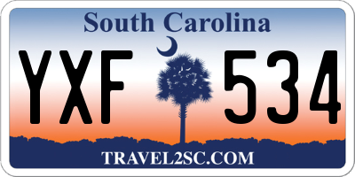SC license plate YXF534