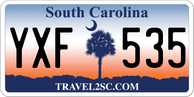 SC license plate YXF535