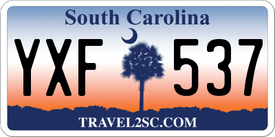 SC license plate YXF537