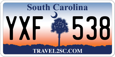SC license plate YXF538