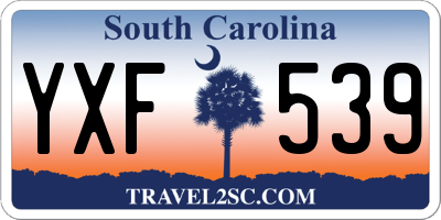 SC license plate YXF539