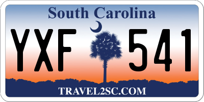 SC license plate YXF541