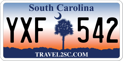 SC license plate YXF542