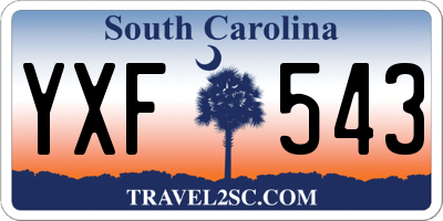 SC license plate YXF543