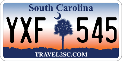 SC license plate YXF545