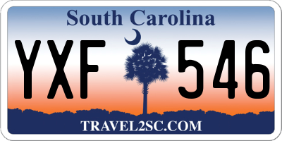 SC license plate YXF546