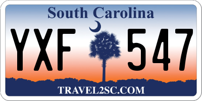 SC license plate YXF547