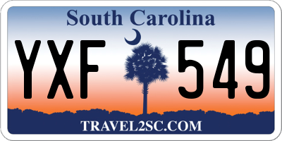 SC license plate YXF549