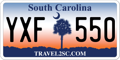 SC license plate YXF550