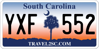 SC license plate YXF552