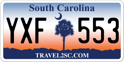 SC license plate YXF553
