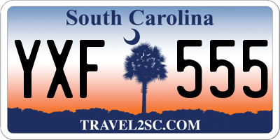 SC license plate YXF555