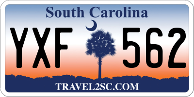 SC license plate YXF562