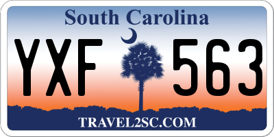 SC license plate YXF563