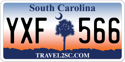 SC license plate YXF566