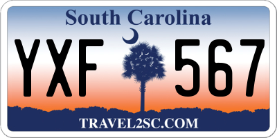SC license plate YXF567