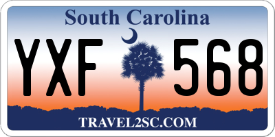 SC license plate YXF568