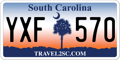 SC license plate YXF570