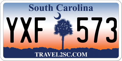 SC license plate YXF573