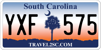 SC license plate YXF575