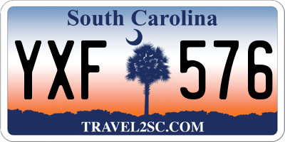 SC license plate YXF576