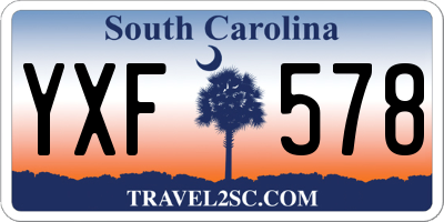 SC license plate YXF578