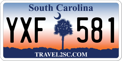 SC license plate YXF581