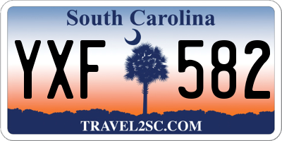 SC license plate YXF582