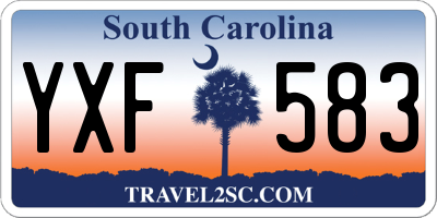 SC license plate YXF583