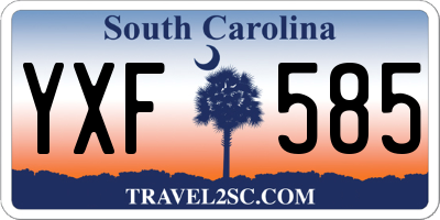 SC license plate YXF585
