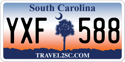 SC license plate YXF588