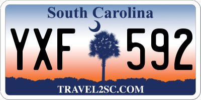 SC license plate YXF592