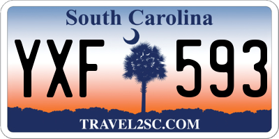 SC license plate YXF593