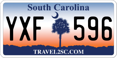 SC license plate YXF596