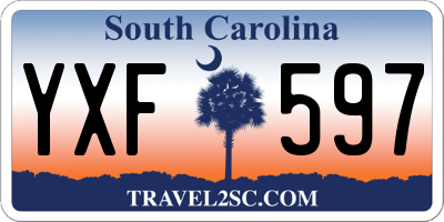 SC license plate YXF597
