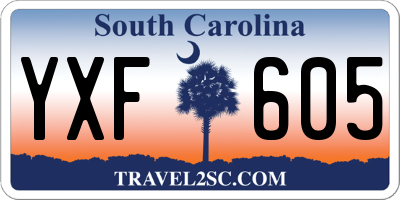 SC license plate YXF605